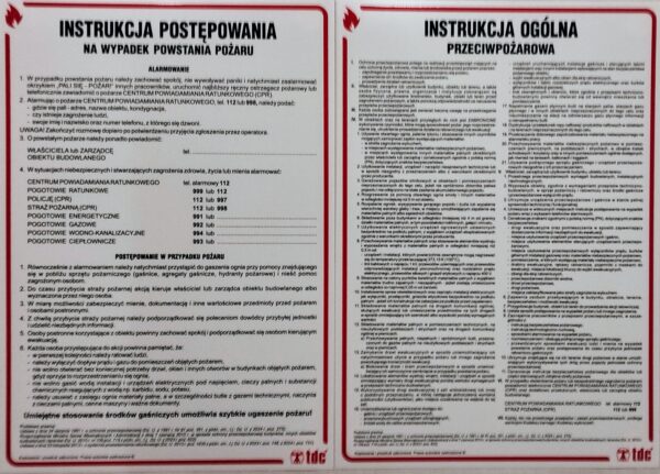 2 Instrukcje na wypadek pożaru i ogólna PPOŻ